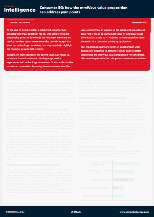 Consumer 5G: how the mmWave value proposition can address pain points