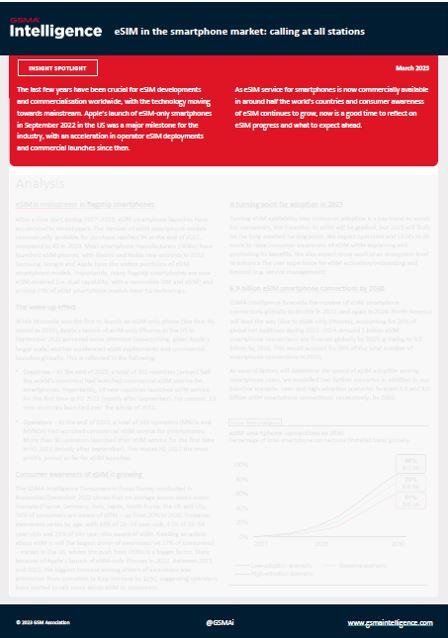 eSIM in the smartphone market: calling at all stations